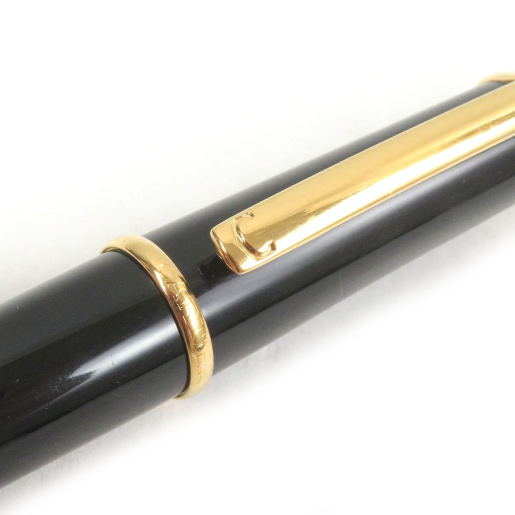 Very Good Cartier Ballpoint pen Diaboro de Cartier Twist type Black gold Blue Used