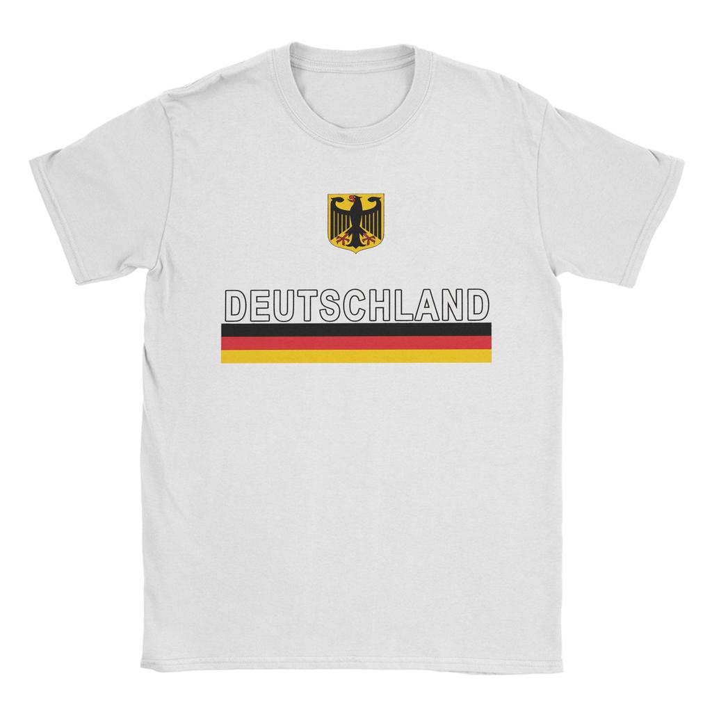 Deutschland Flag And Emblem Germany T Shirt for Men Cotton Novelty TShirt Round Neck Tees Short Sleeve Clothing Gift Idea