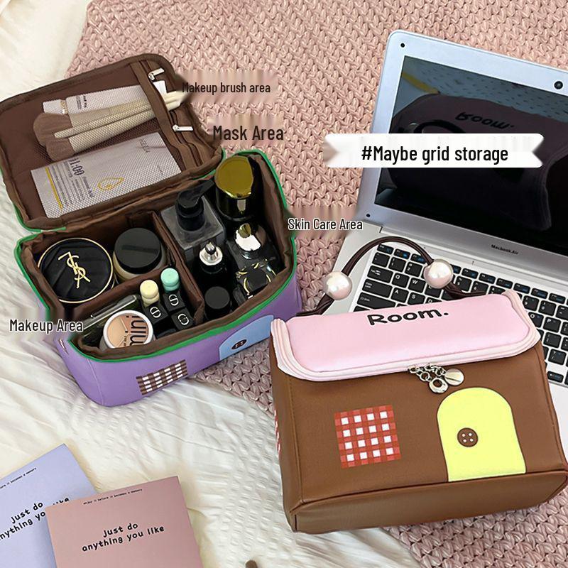 Kompakter mehrschichtiger Make-up- und Hautpflege-Organizer - Großes Fassungsvermögen, reisefreundlich, fleckenabweisend