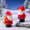 4Pcs Miniature Santa Statue Holiday Decoration Resin Craft Figurine Ornaments For Desk Shelf Festives Landscape Display 55KF