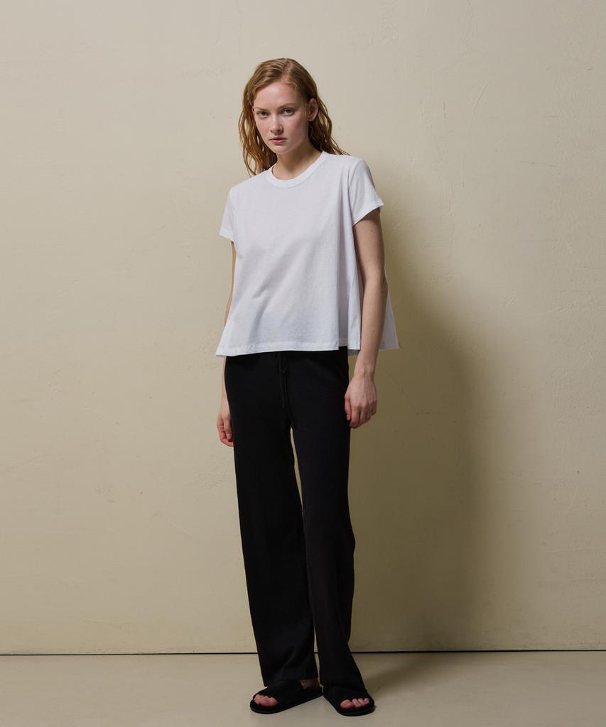 SHINE ON YOU Cotton A-Line Half Tee_ White