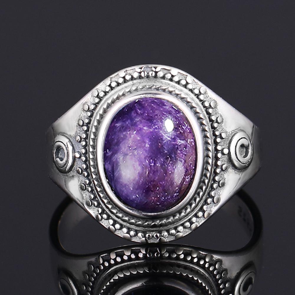 CopperRing Big Oval 8*10MM Natural Moonstone Turquoise Lapis Tiger Eye Rings for Women Gifts Fine Jewelry