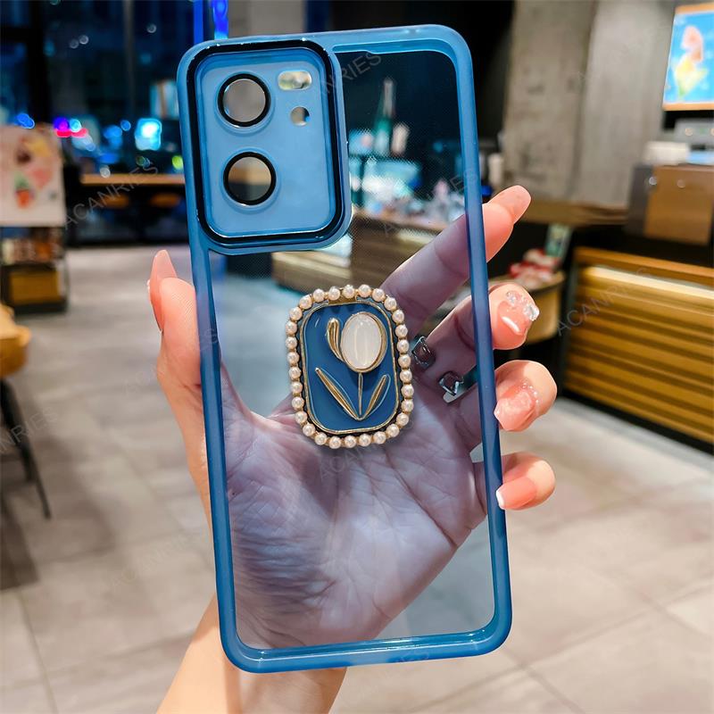 

Для Xiaomi Mi 13T 11T Pro Tulip Holder Clear Silicone Soft Case Mi13Lite Mi12lite Mi13t Mi13tpro Mi11t Mi11tpro Підставка Задня кришка For Mi Poco C3 синій