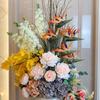Artificial Silk Flowers for Living Room, Hotel, or Mall Decor - Vase Not Included, Easy to Ship