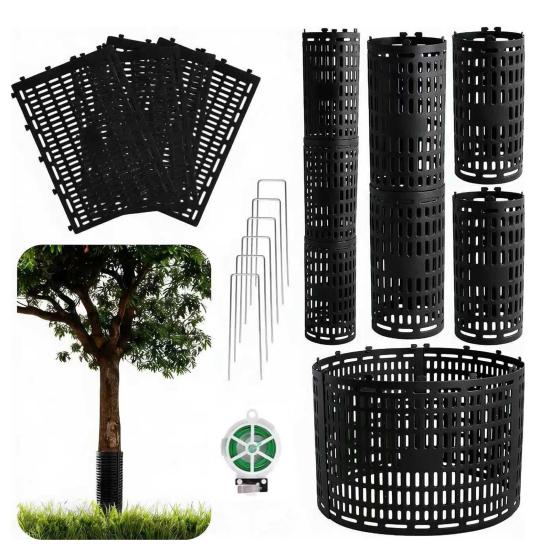 Tree Trunk Protectors Adjustable Expandable Tree Guard Trunk Protector with Twist Ties Preventing Bark Damage from Pruners Animals for Various Size