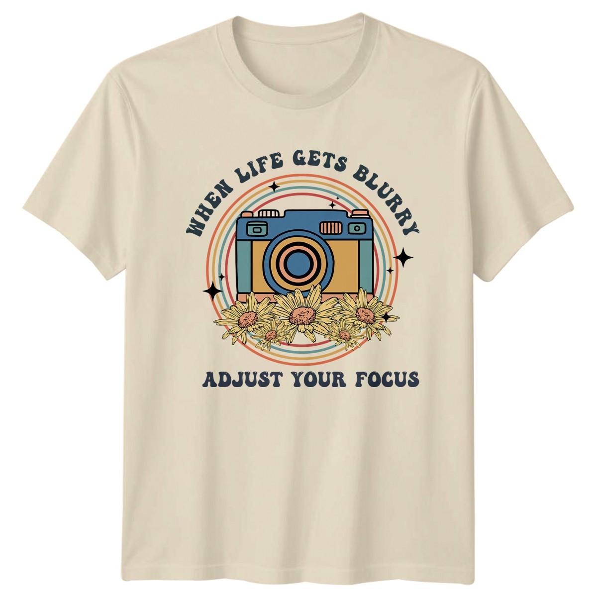 When Life Gets Blurry Adjust T-Shirt Retro Gift For Him And Her XXXL