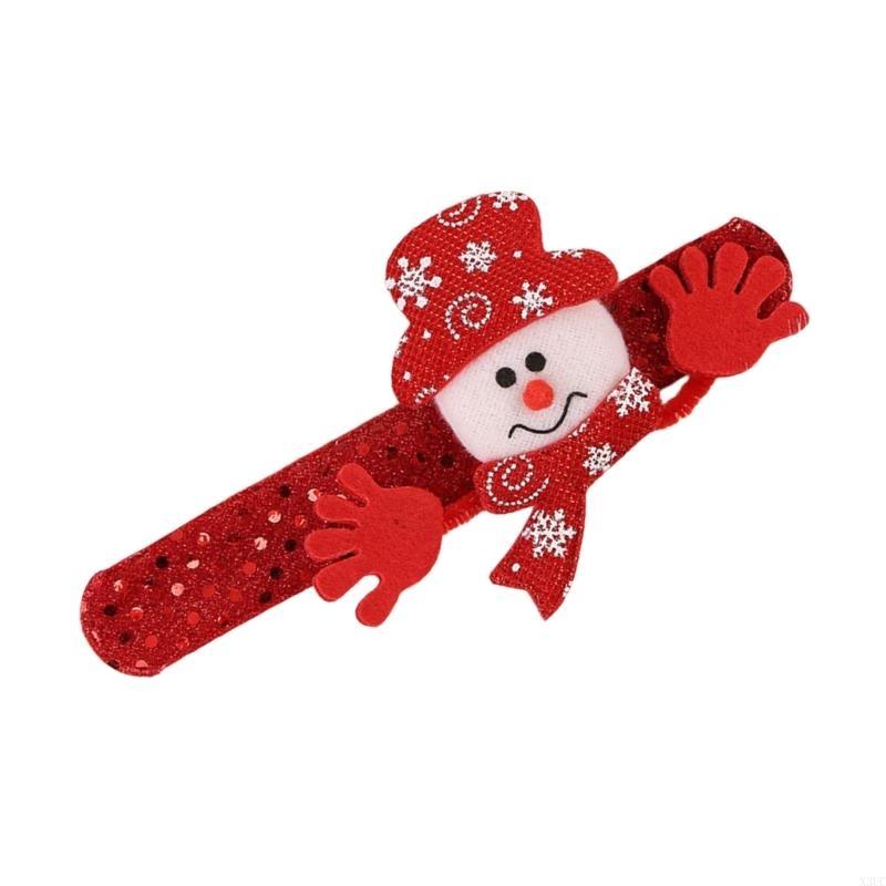 Portable Animal Christmas Slap Bracelets Durable Fabric Festival Parties Decors X3UC