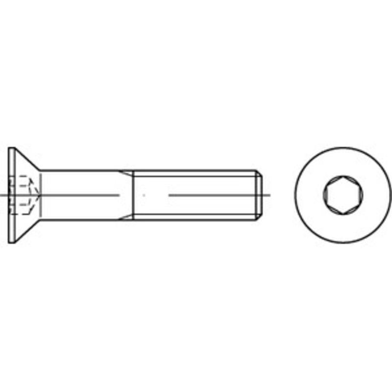 Allen screw with countersunk head M10x25 8.8 DIN 7991