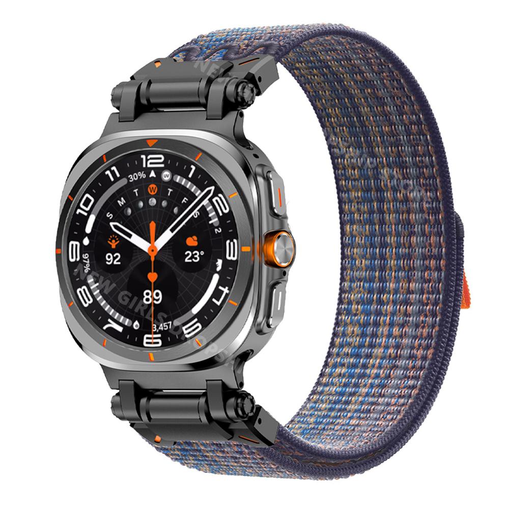 Sports Nylon Loop Band For Samsung Galaxy Watch Ultra 47mm Men WatchStrap For SAMSUNG GALAXY WATCH 7 ULTRA 47mm No Gaps Bracelet