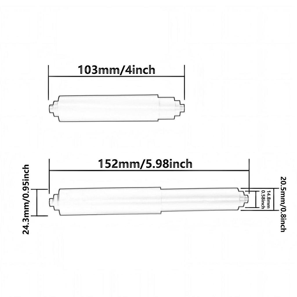 4 Pieces Toilet Paper Holder Replacement Rods,Utility Bathroom Accessories,Toilet Paper Roller Spindle Spring Loaded Roller