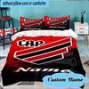 Custom Name Cap Skull Design Bedding Set 3pcs, Bedding Set Including 1pc Duvet Cover And 2pcs Pillowcases for Bedroom, Dormitory Gift
