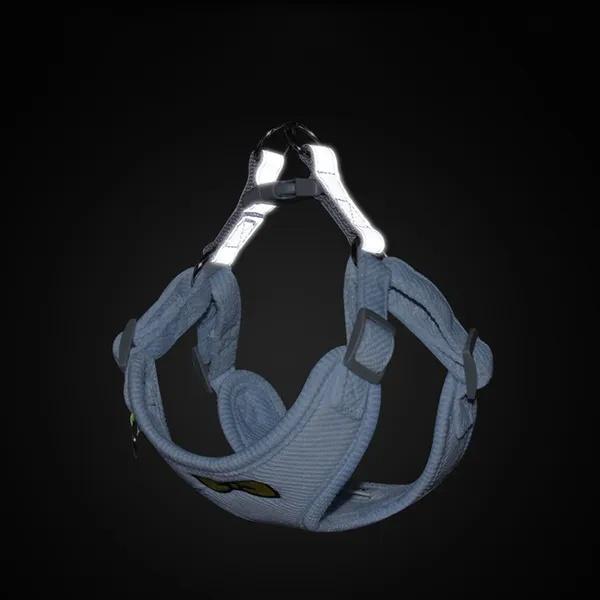 Pet Suede Chest Harness Vest Dog Cat Strap Reflective Leash Retractable for Small Light and Convenientn