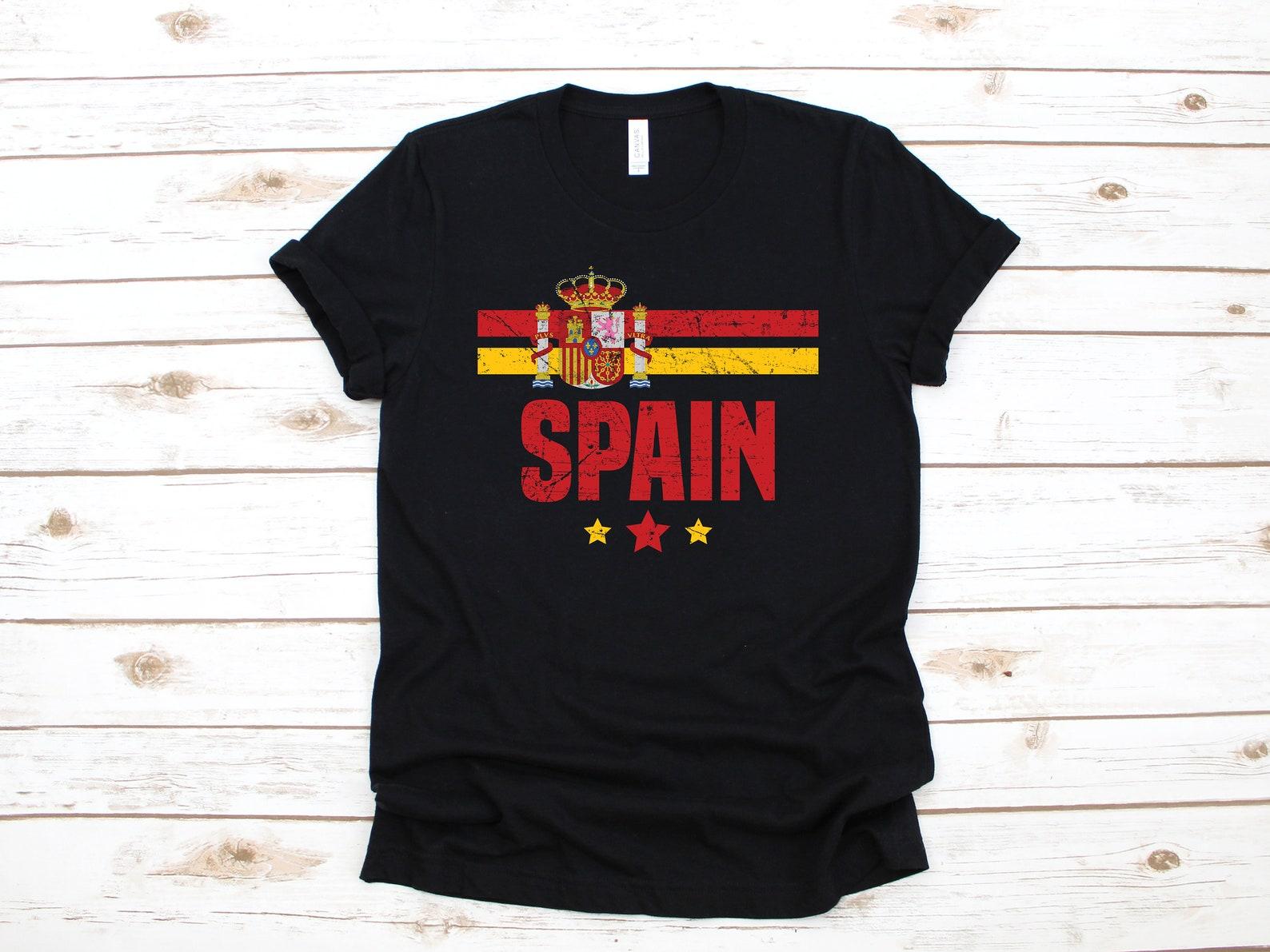 Spain T-Shirt, Spain Flag, Spanish Tank Top, T-shirt, T-shirt,T-shirt, Kids Tee Apparel Gift 4XL