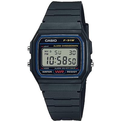 F91 Digital Alarm Sports Watch Black Men's F91W-1 Digital, Blue, Digital.