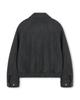 Beslow Wool Wide Collar Harrington Jacket Melange Charcoal