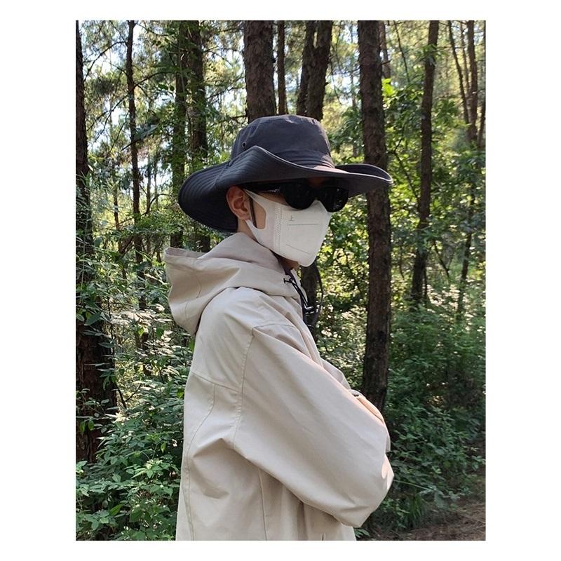 Mountaineering Hat Camping Hat Spring And Summer Waterproof Fisherman Hat Female Sunscreen Outdoor Western Denim Nylon Quick Drying Hat