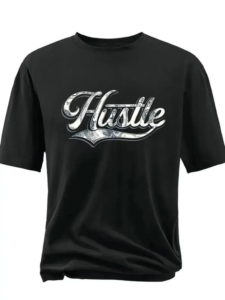

Men039;s 034;HUSTLE034; Graphic T-ShirtSoft Cotton Crew Neck Short Sleeve | Stand Ou Unisex T-Shirt XL