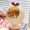 Spherical Hair Accessories Storage Organizers, Vanity Accessories Storage Holder Dustproof Box with Lid for Scrunchie storage