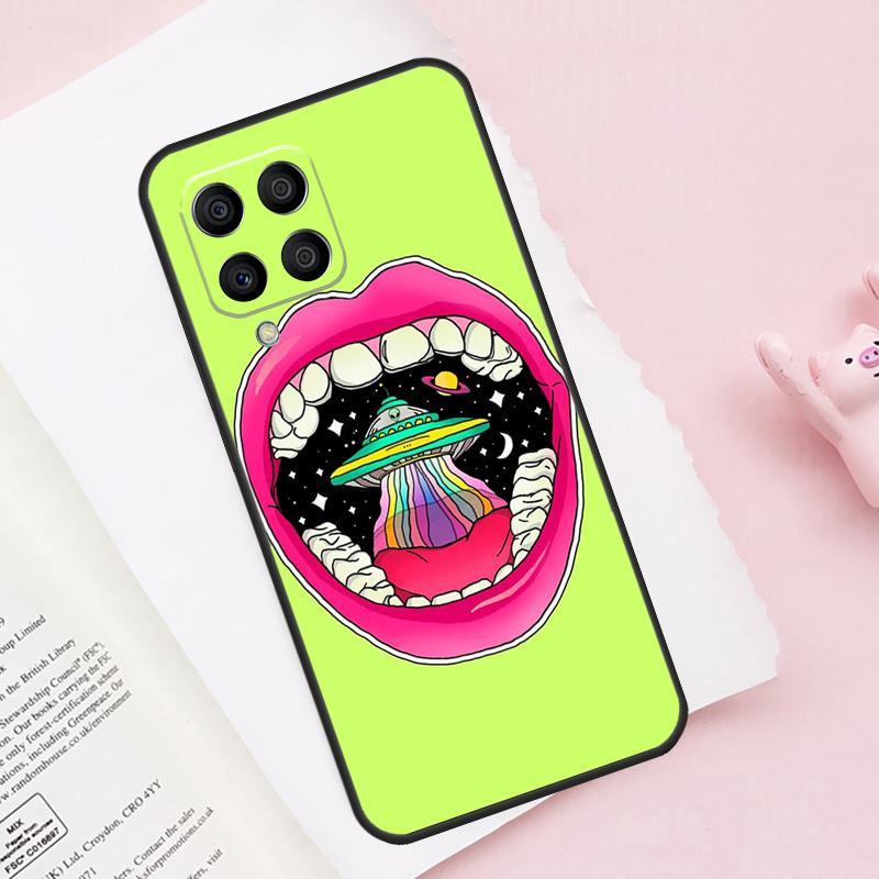 Aesthetics Cartoon Alien Space For Samsung Galaxy M54 M34 M14 M53 M33 M13 M12 M32 M52 M20 M15 M55 M21 M51 M31s M30s Case