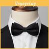 Classic Black Satin Bow Tie For Groomsmen Wedding Formal Attire Men Women