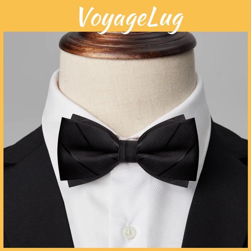 Classic Black Satin Bow Tie For Groomsmen Wedding Formal Attire Men Women