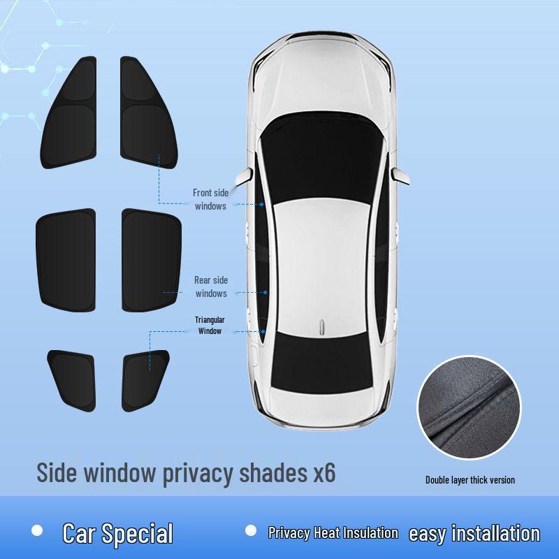 Tesla Model/Y Six-Seater Front Windshield Sunshade & Privacy Blackout