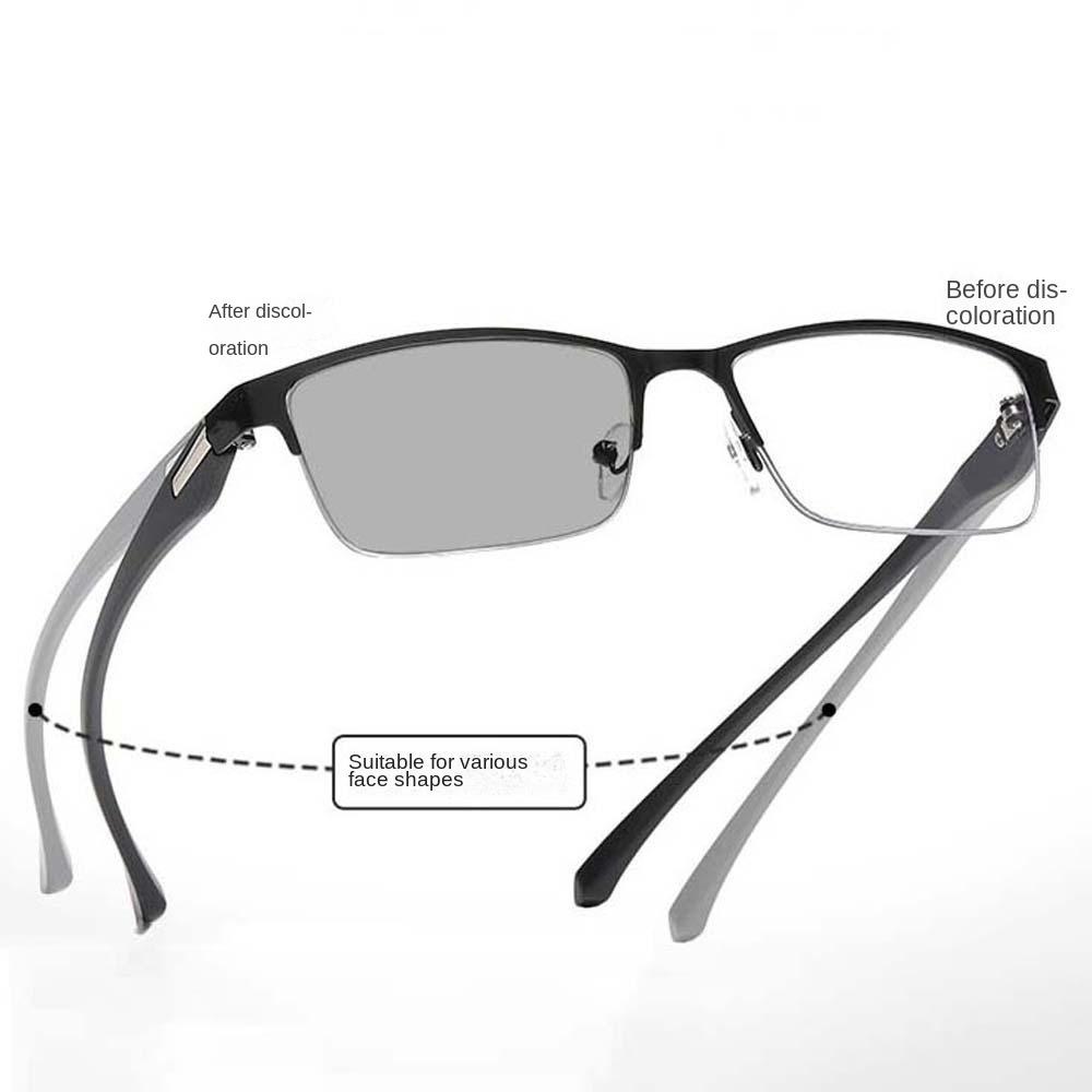Transparent Anti Blu-ray Glasses Zinc Zinc Alloy Men Zinc Zinc Alloy Sunnies Photochromic Sunglasses Father's Day