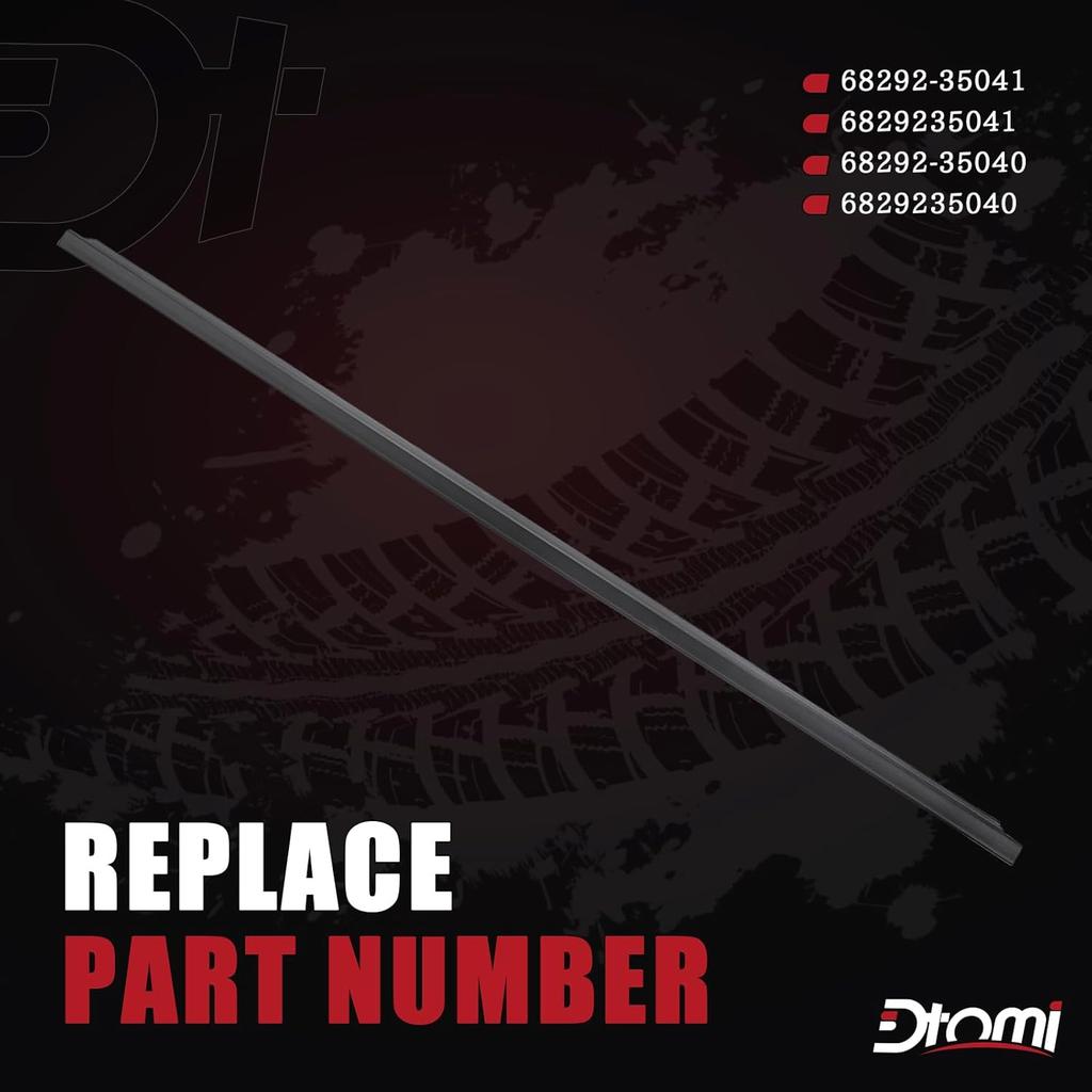 Door Tailgate Glass Belt Molding Weather Strip Compatible With Toyota Vehicle 4Runner 2009- Replace# 68292-35041 6829235040