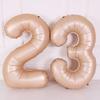 1/3/10Pcs Holiday Party Decorations, Baby Birthday Decorations, 32-Inch Individually Wrapped Caramel Cream Number Foil Balloons