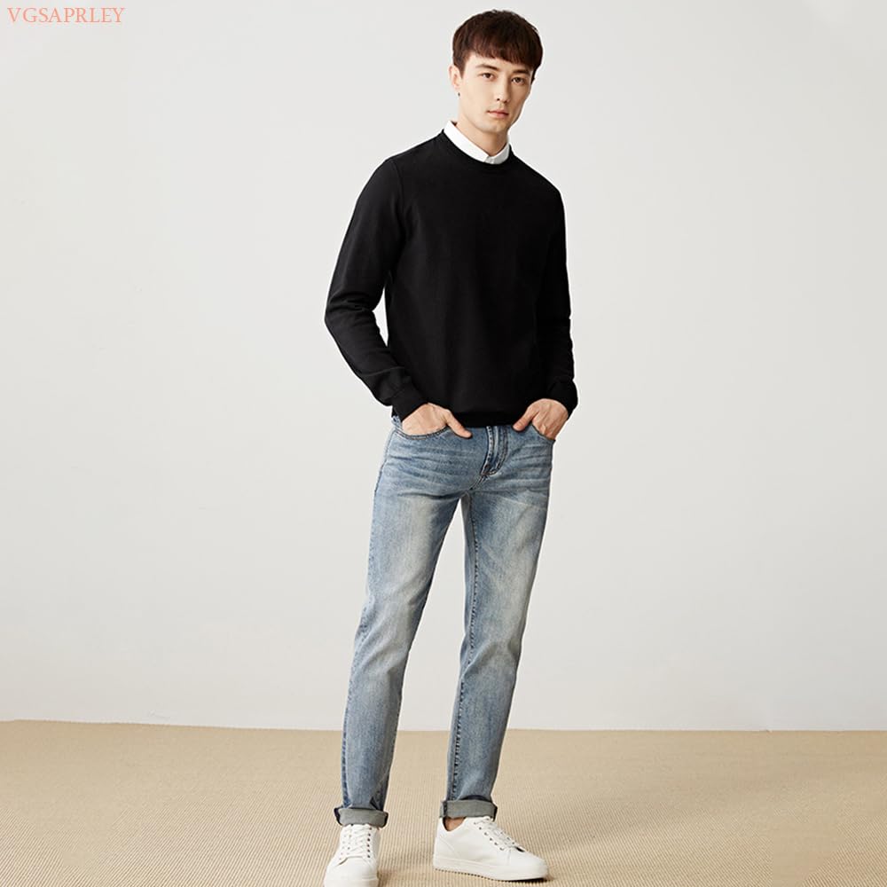 VGSAPRLEY Crew Neck Knit Solid Long Sleeve VG33 Men's Sweater, Fall/Winter, Business, Warm, Color, Casual, Top, Stylish, Spring, Underwear, (JP,