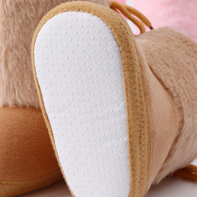 Kleinkind Baby Flache Warme Baumwollstiefel Erste Lauflernschuhe