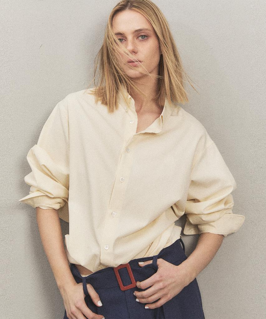 NOHANT Relaxed Poplin Shirt Ivory