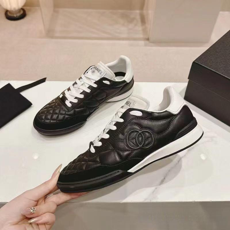 High Quality Cowhide Sneakers Diamond Leather Casual Lace-up Versatile Comfortable Casual Shoes Women