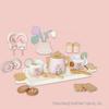 Wooden Playhouse Peach Cheesecake Tea Set for Girls & Baby Photo Props
