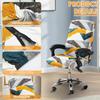 Stretch Printed Office Chair Cover Anti Pilling Machine Washable Computer Chair Slipcover With Zipper for Meeting Room Reception