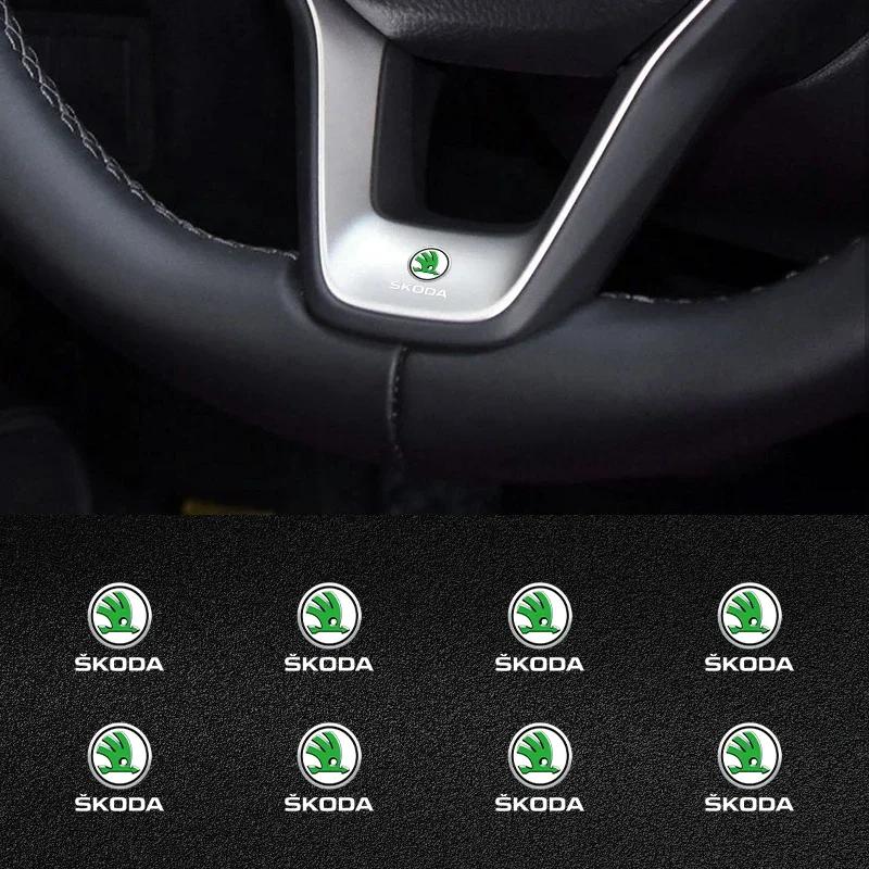 

2025 New Car Styling Decoration Car Steering Wheel Sticker For Skoda Kodiaq Octavia Rapid Karoq Kamiq Fabia Superb Derivati Acce 1pcs