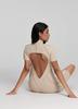 High-End Comfort Sports Yoga Tight-Fit Zipper Short Sleeve Jumpsuit