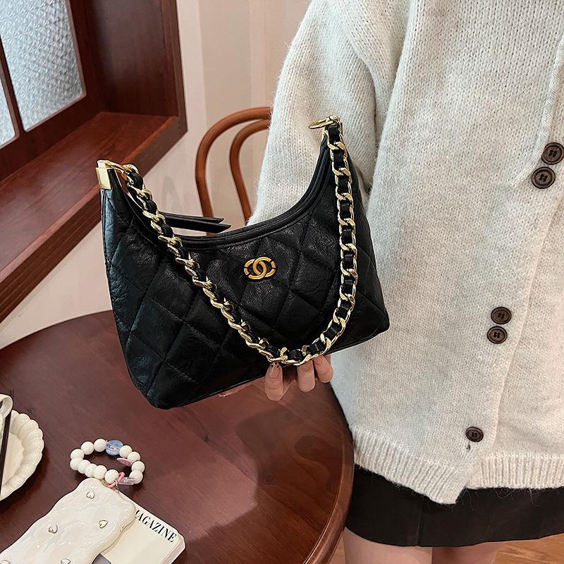 Fashion bag women's new chain single shoulder exquisite armpit bag high-end portable messenger bag tide
