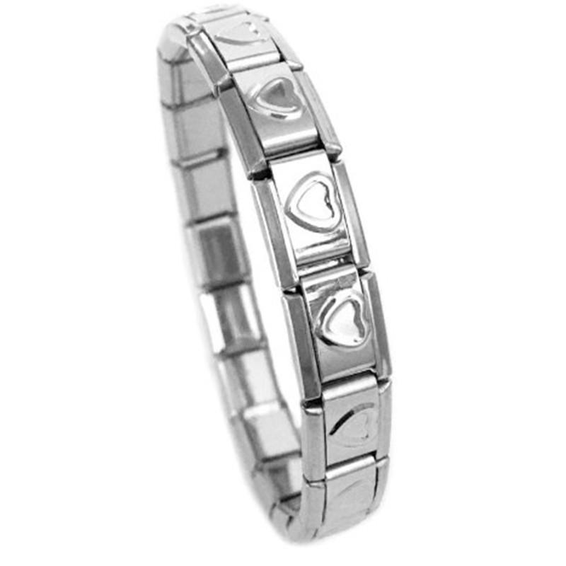 Fashion Stainless Steel Italian Elastic Charm Bracelet 9mm Width Bracelet Bangle Simple Design Girls Men Women DIY Jewelry Gifts