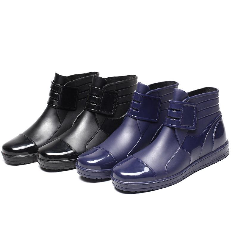 Botas de chuva curtas masculinas antiderrapantes à prova d'água sapatos de borracha moda zapatos de hombre botas masculinas botas de trabalho 2024