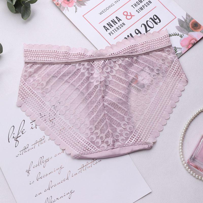 Nahtlose Damenunterwäsche, niedrige Taille, gekreuzte Spitzenhöschen, Damen-Dessous, Slips, atmungsaktive Baumwoll-Tangas, Höschen für Damen