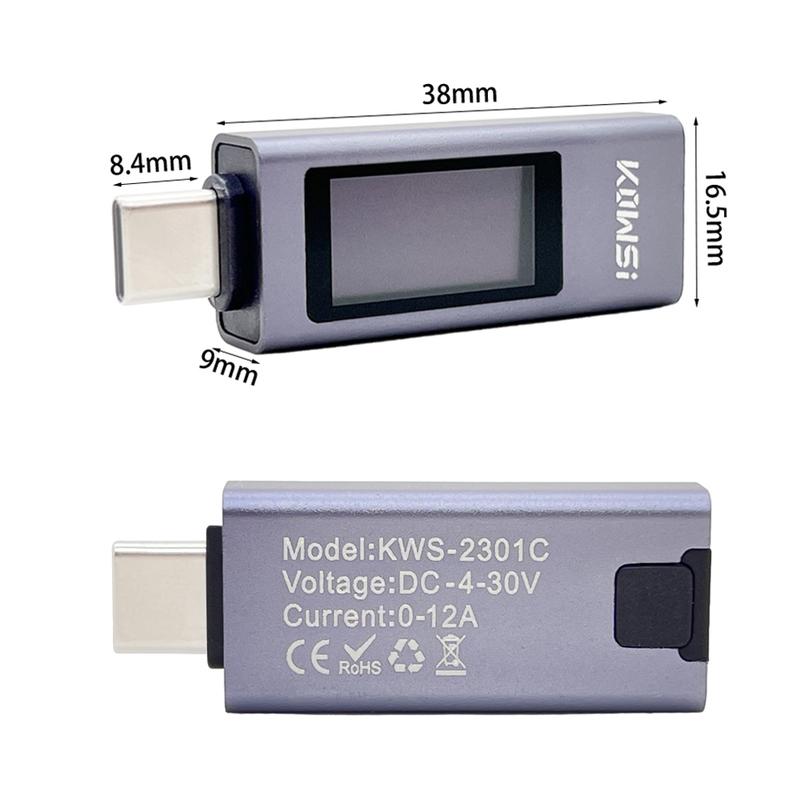 11 in 1 Type-C Tester DC Digital Voltmeter Amperimetro Current Voltage Meter Amp Volt Ammeter Detector Power Bank Charger Indica