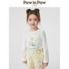 PawinPaw Girls' 2025 S/S Cartoon Bear Print T-shirt
