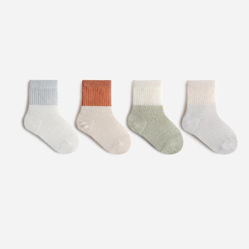 4 Paare/los Sommer Neugeborenen Baby Socken Für Mädchen Jungen Baumwolle Mesh Dünne Infant Junge Mädchen Weiche Kleinkind Socke Zubehör 0-5Years alt