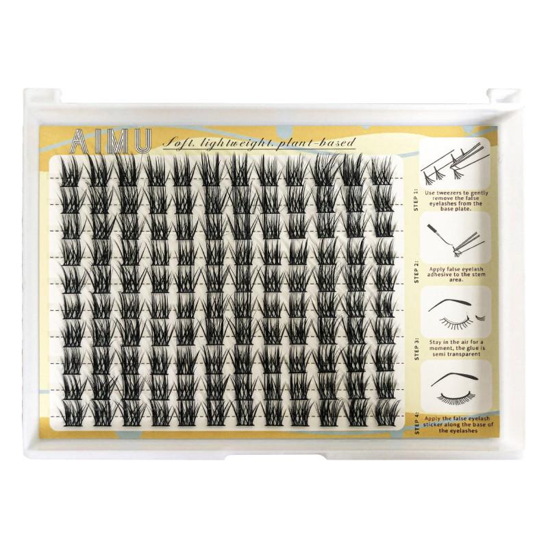 Soft Synthetic False Eyelashes 120 Individual Clusters 10 Rows Natural Volume Look Beginners