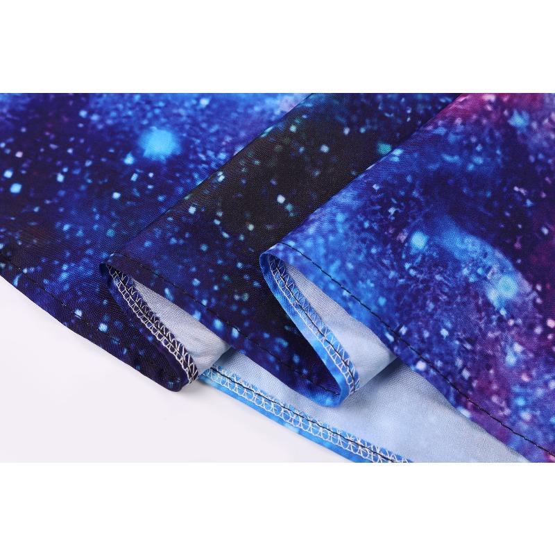 Fashion 3D Star Print V-Neck Sleeveless Long Maxi Comfortable Dress Lightweight High Recognition Elegant with Flattering Chic Dress for Party