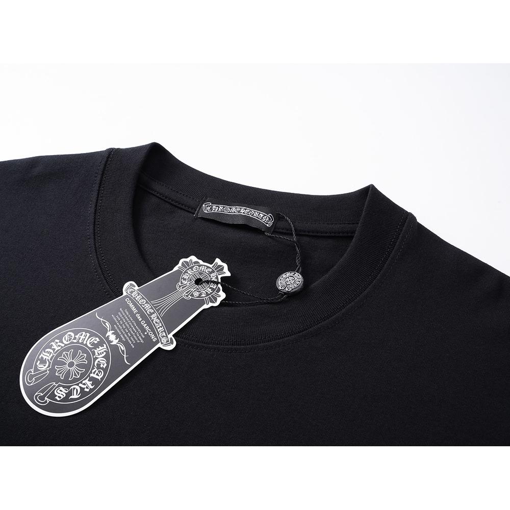 D39 CHROME HEARTS 2026 Summer New High Quality Cotton Round Neck Loose Large Size Men's and Women's T-shirt Couple T-shirt