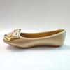 Bow Flat Shoes Women Ballet Flats Metallic Gold Square Toe Slip-On Casual for Daily Wear All-Day Comfort Plus Size 42