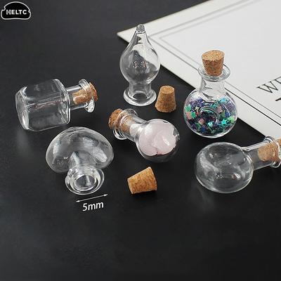10 Stück Mini-Glasflasche Miniaturflasche Mini-Korken Glasphiolen DIY Mini-Wunsch-Treibflasche Hochzeitsfeier Dekoration Glasbehälter