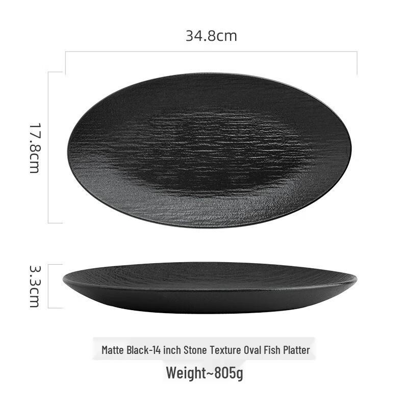 Exquisite Ceramic Oval Fish Steaming Plate